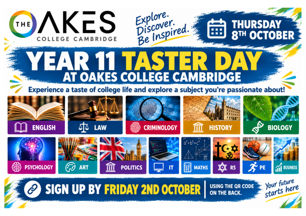 Oakes Open Day Thursday 8th October